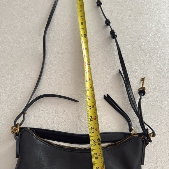 Fossil Talulla Small Hobo Shoulder Crossbody Bag Black Leather - Picture 16 of 16